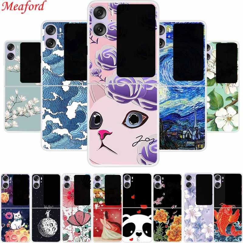 Funda Per Oppo Find N2 Flip Case 6.8 "Coque Custodia Rigida In Plastica Trasparente Per Oppo Find N2 Flip Back Cover Custodie Findn2 N 2 Flip