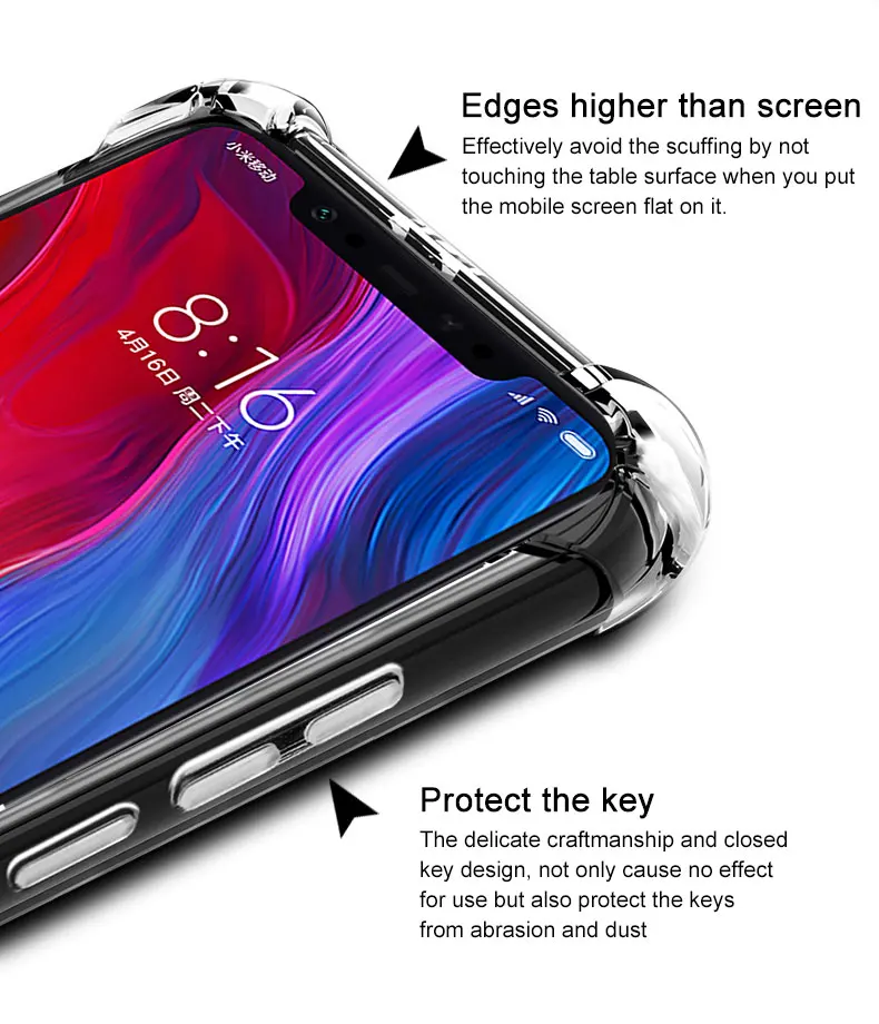 Pulse Pro Plus Clear Silicone TPU Shockproof Case with Air Cushion Technology