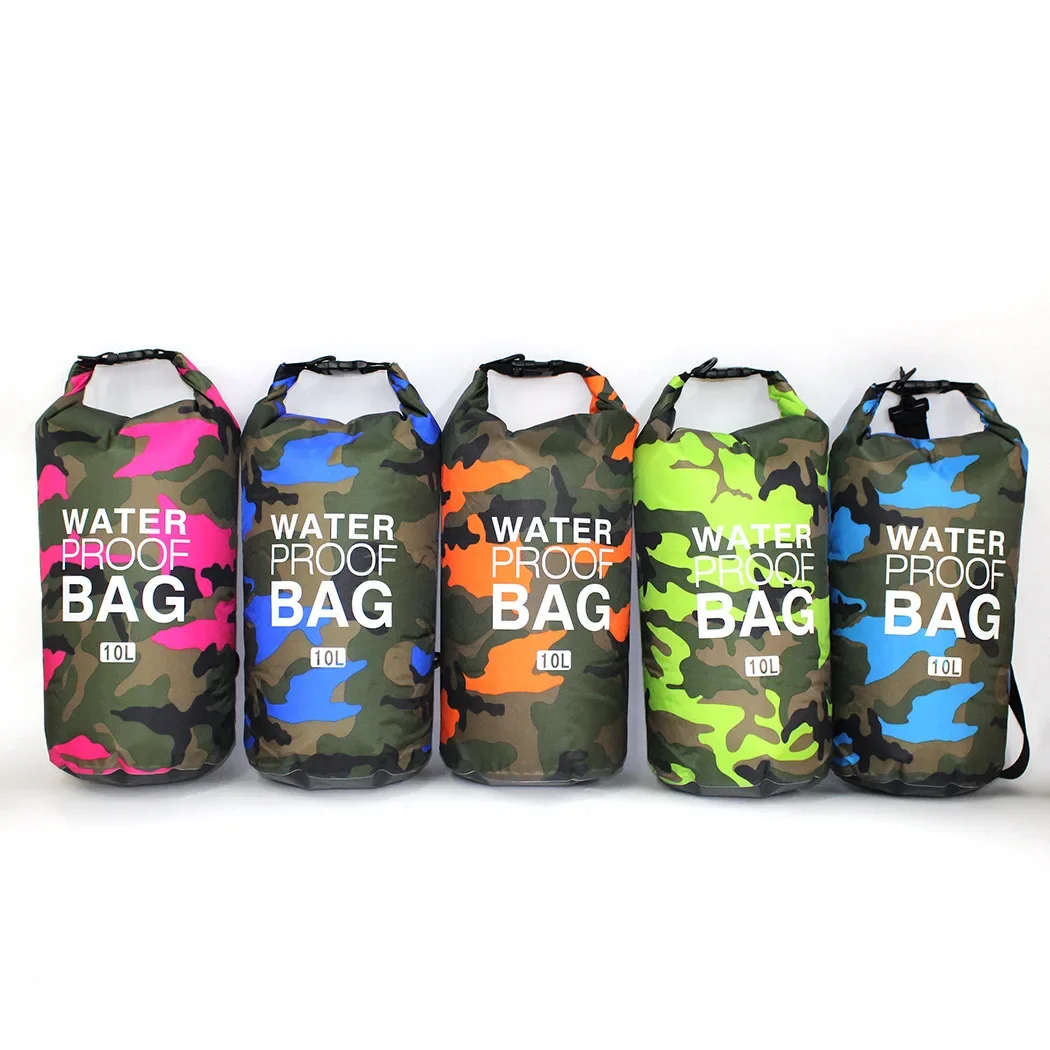 2L/5L/10L/15L/20L/30L Camouflage Waterproof Swimming Bag Dry Sack Fishing Boating Kayaking Storage Drifting Rafting Bag