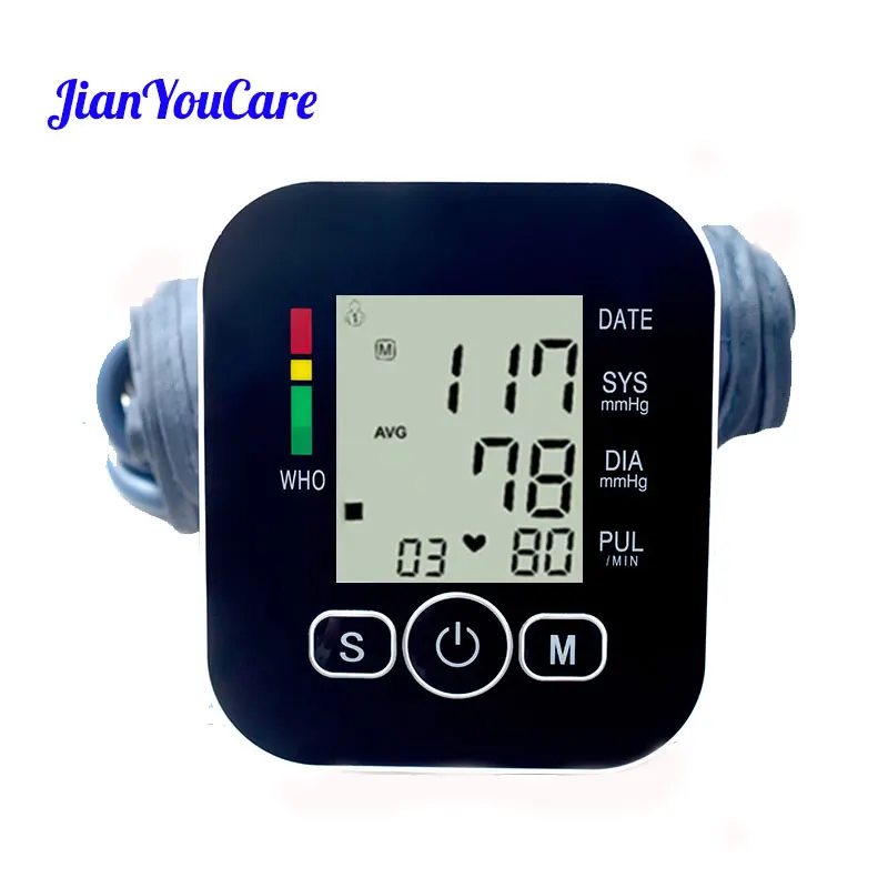 

Цифровой портативный автоматический тонометр JianYouCare, домашний прибор для измерения частоты сердечных сокращений