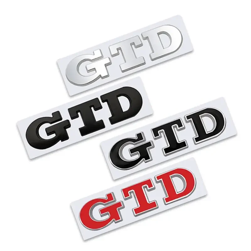 Premium 3D Metal GTD Logo Rear Trunk Emblem Badge Sticker Decal