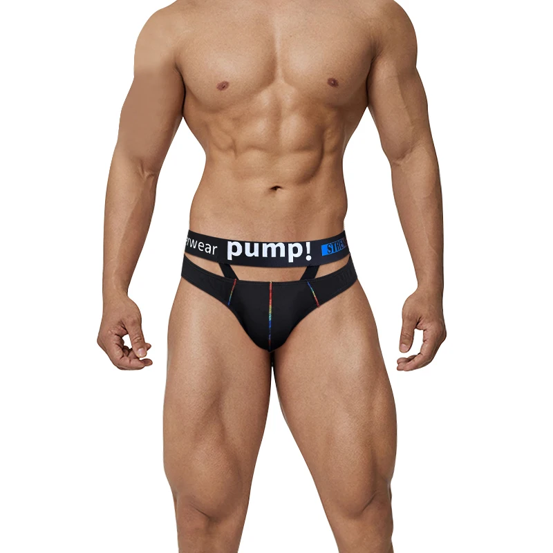 

2 pairs of sexy men hollow ring briefs sports low waist underwear fashion personality men underwear