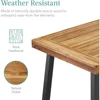 Dining Table Best Choice Products 6-Person Indoor Outdoor Acacia Wood , Picnic Table w/Powder-Coated Steel, 4