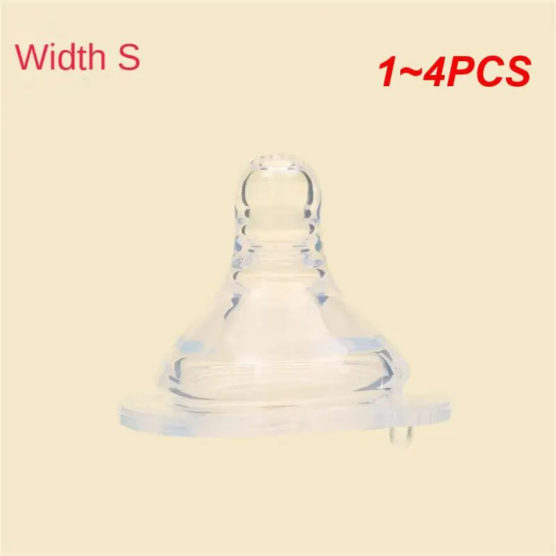 1~4PCS Standard Bore Nipple Food Grade Not Stimulating Good Elasticity Wide Bore Nipple Soft Environmental Friendly silicone nipple shield bottle accessories