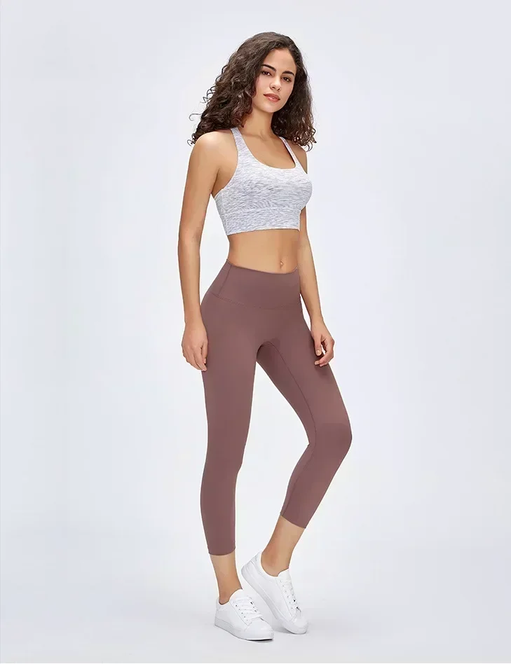Lemon Women Yoga Leggings High Waist Fitness Sport Pants  Jogging Gym Tights Breathable Calf-length 21