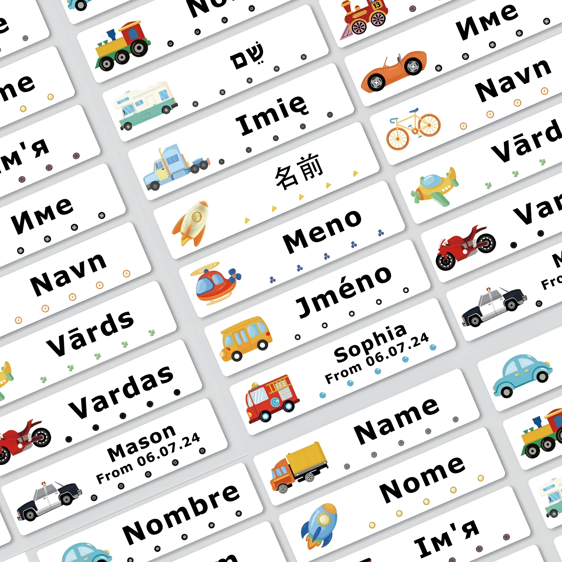 80 adet Kişiselleştirilmiş İsim Etiketleri Özel Su Geçirmez Çıkartmalar Etikete Yapıştırın Çocuklar Öğretmen Ebeveynler Okul Kreş - TD4611001