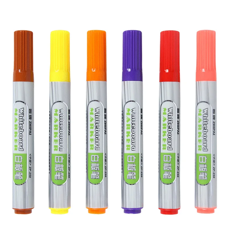 프리미엄 12색 화이트보드 마커 - 1.5mm 가는 팁 세라믹 드라이 이레이저 펜 (사무실 회의 및 계획 세정용) - 선명한 색상, 저취성