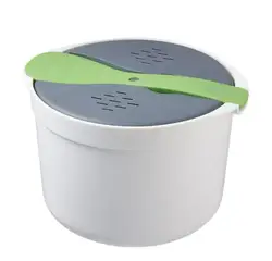 Portable Multifunction Rice Cooker and Food Steaming Container (Green)