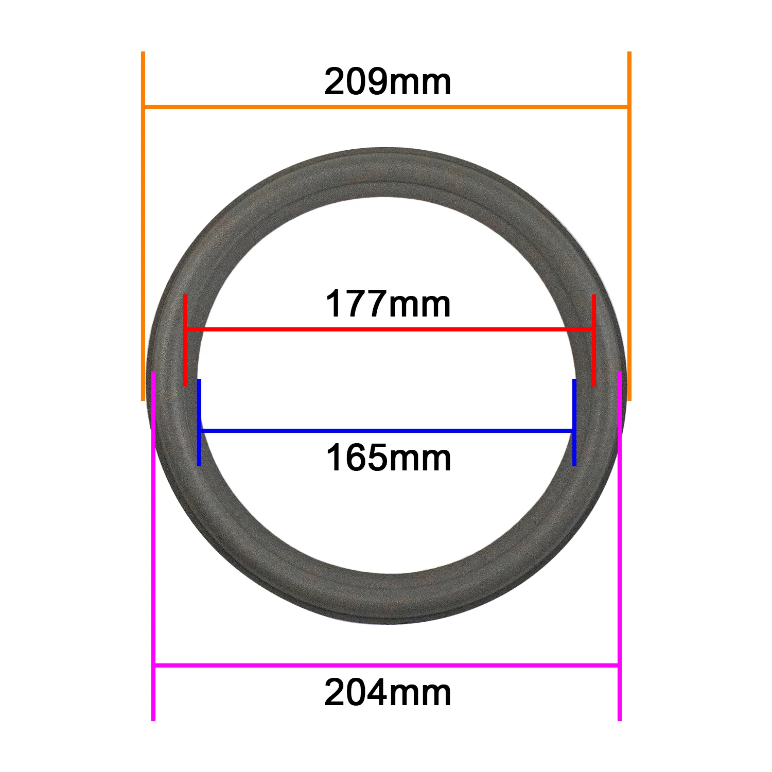 Carro Espuma Borda Suspensão Speaker Surround Folding Ring Auto Peças de Reparo Cinza 85 209 mm Pcs - Image 3