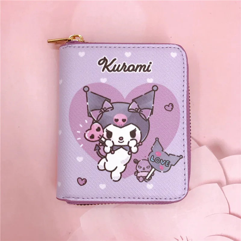 Cartoon Sanrio Hello Kitty & Kuromi Kompakte Geldbörse – Stilvolle Geldbörse mit Reißverschluss, Schlüssel- und Kartenhalter, strapazierfähiges Kunstleder – Detail 10