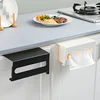 1pcs Kitchen tissue holder, no punching iron paper holder, household napkin hanger, cabinet, drawer, wall mounted 1