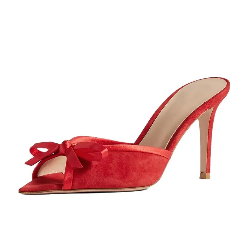 

Женские летние туфли без задника, с острым носком, на высоком каблуке-шпильке