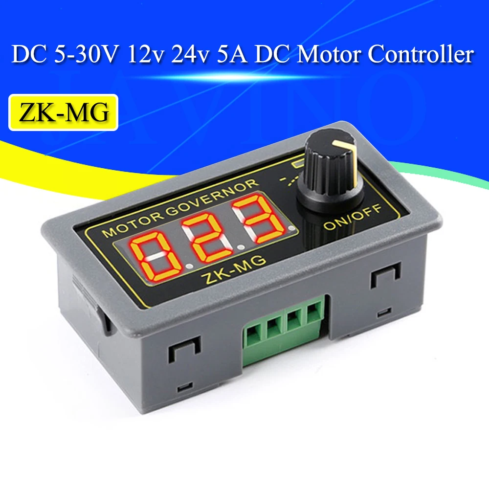 DC 5-30V 12v 24v 5A DC Motor Controller PWM Adjustable Speed Digital display encoder duty ratio frequency MAX 15A ZK-MG dc motor speed controller motor speed controller electric motor speed controller