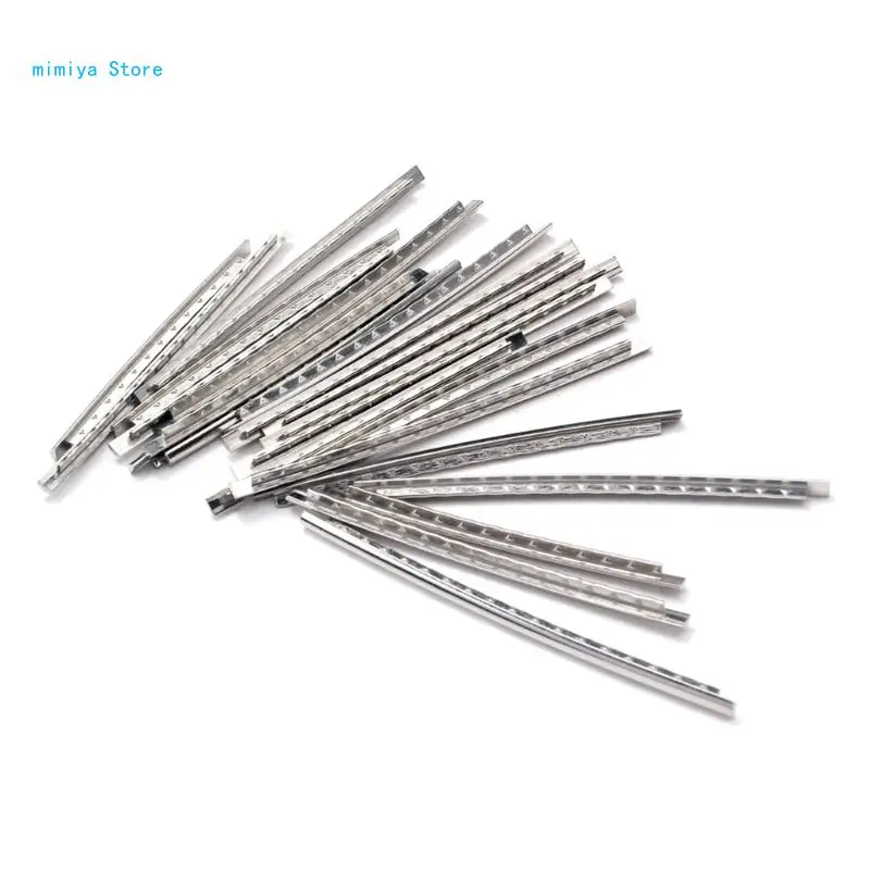 Pipi 24Pcs 스테인레스 스틸 2.7mm 너비 24 프렛 기타 프렛 와이어 일렉트릭 기타베이스 기타 지판 용 Fretwire 세트