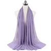 Femmes musulmanes en mousseline de soie Hijab châles écharpe Modal coton Jersey Hijabs plaine douce pour femme musulman Voile bandeau 70*180 cm islamique