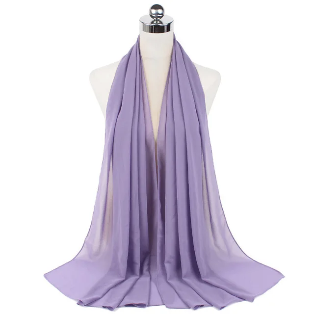 Femmes musulmanes en mousseline de soie Hijab châles écharpe Modal coton Jersey Hijabs plaine douce pour femme musulman Voile bandeau 70*180 cm islamique