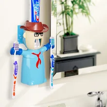 

ECOCO Cartoon Automatic Toothpaste Squeezing Device Toothbrush Storage Rack Bathroom Wall-mounted Toothbrush Cup Kids Toiletries