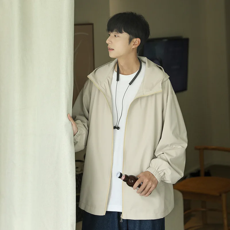 thumbnail image 1 of Otoño e Invierno gabardina de talla grande abrigo medio largo más chaqueta gruesa con capucha de lana impermeable traje de asalto holgado, 1 of 5