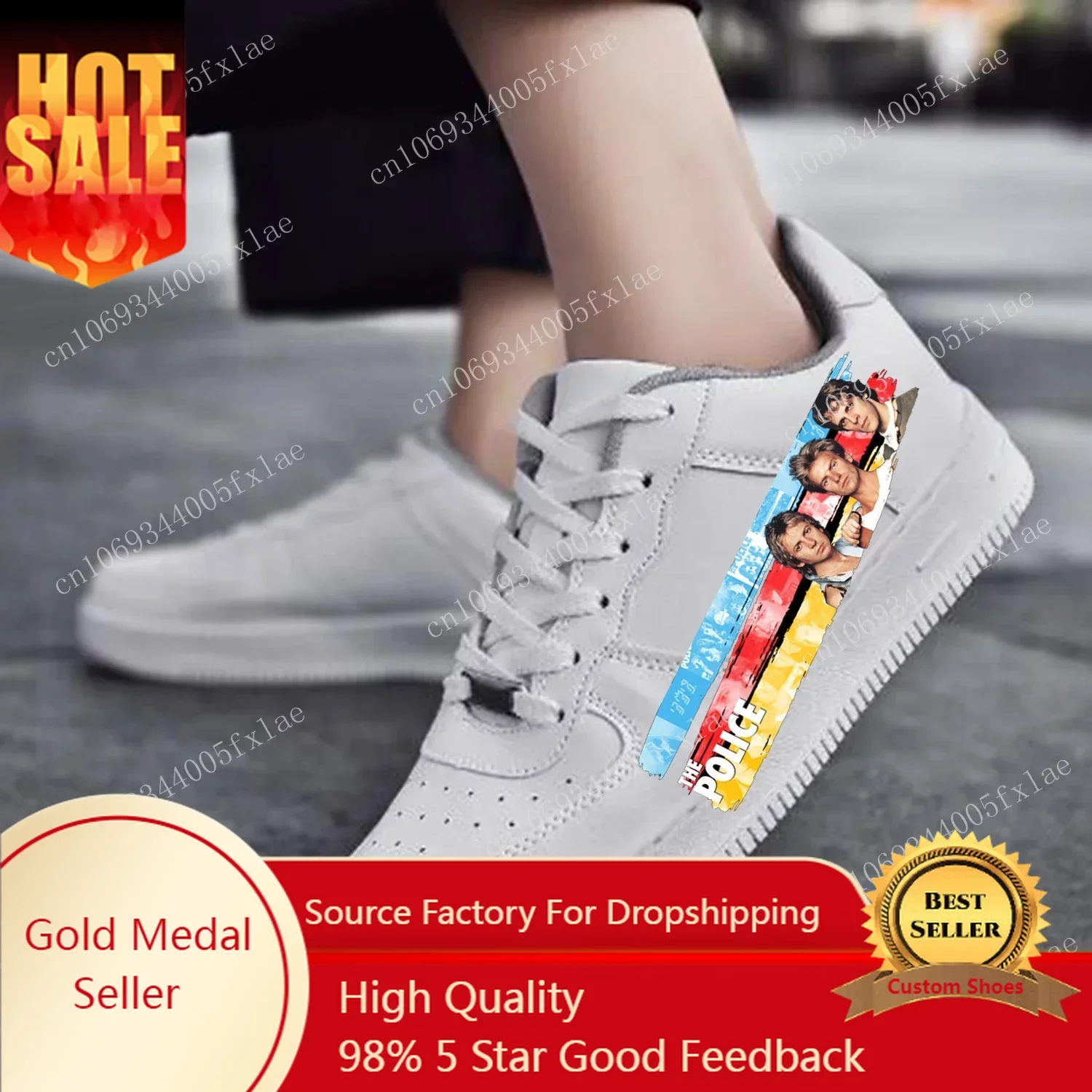 

The Police Band AF Basketball Mens Womens Sports Running High Quality Flats Force Sneakers Lace Up Mesh Customized Made Shoe