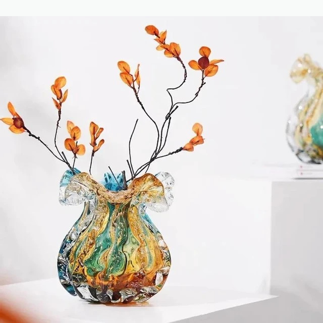 Hand-painted swirl vase