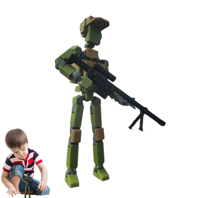 

Multi-joint Action Figure Robot Action Standing Funny Movable 3D Figurine Toy Freely Poseable Robot Desktop Decor Children Toy