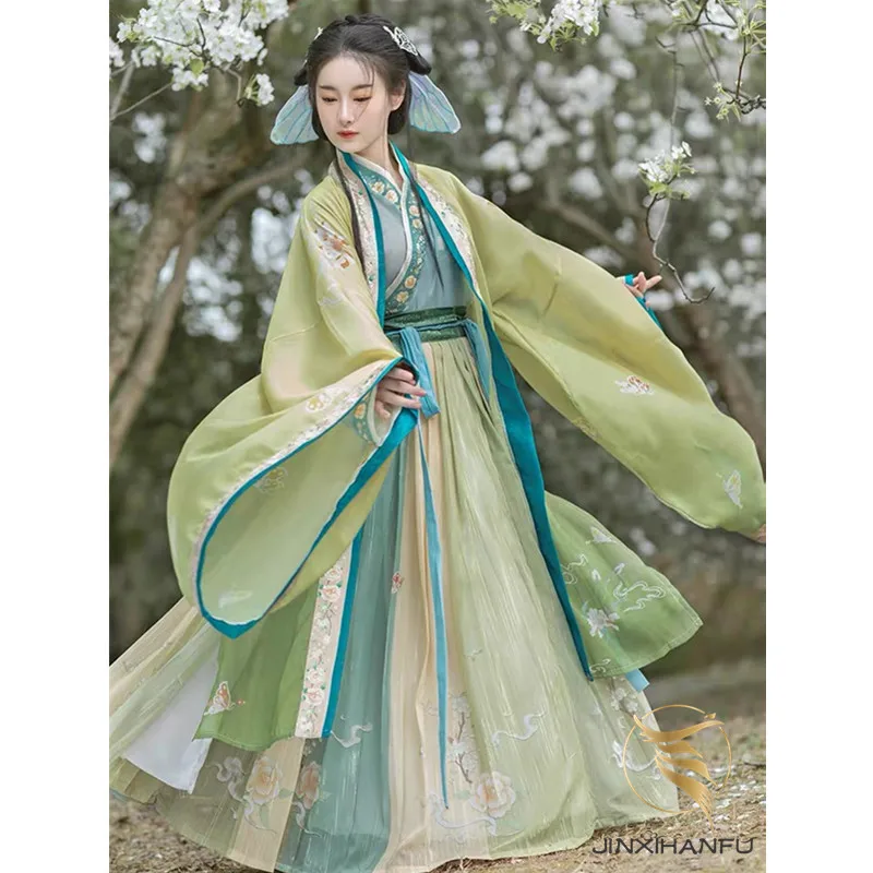 

JINXI HANFU 2022 новый китайский традиционный старинный костюм женское платье для выступления