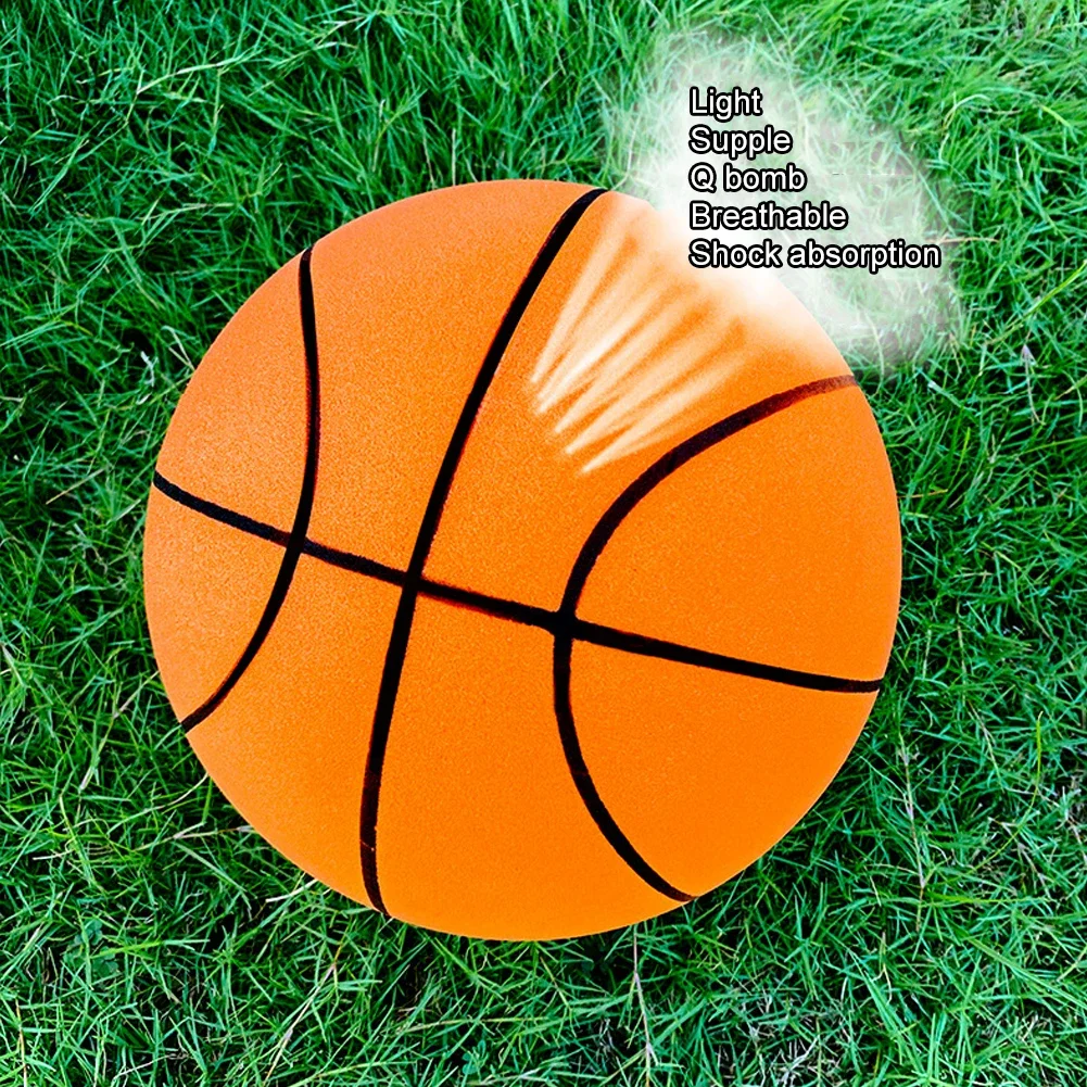 18/21/24 Solid Silent Basketball Kid Indoor Silent Sponge Elastic Little Leather Ball Lightweight 3/5/7 Inch Children Sports Toy 3
