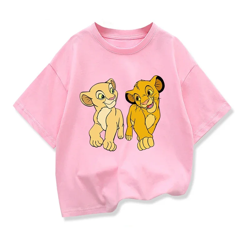 The Lion King Simba T Shirt Kids Boys Clothes White Short Sleev T-shirts Children Clothing Baby Tops 2-12 Years cotton t shirt t shirt kids t shirt