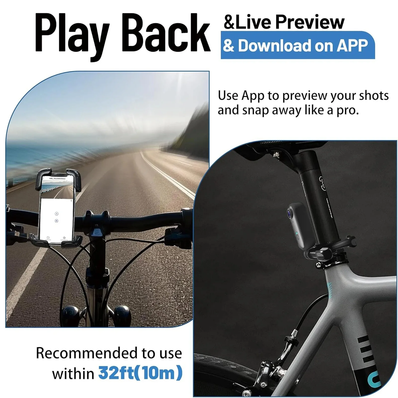 Lot caméra action 360° avec carte TF 128Go et accessoires.