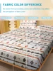 1 Simple modern Geometry printed matte Fitted Sheet, bedroom printed bed cover, bedding (excluding pillowcases) 4