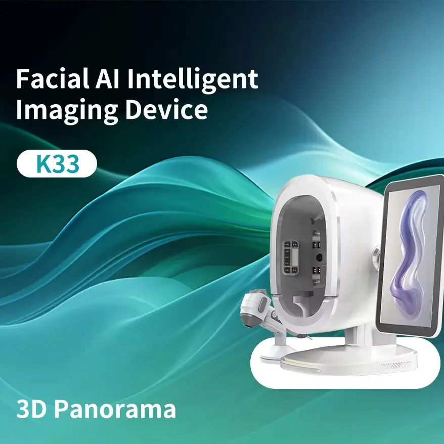 AI 휴대용 피부 분석기 3D 얼굴 피부 분석 기기 8 스펙트럼 이미징 전문 피부 테스터 (뷰티 살롱용)