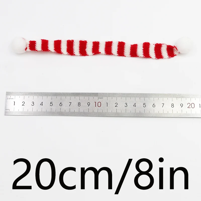 (5 Pieces/bag) 20cm Christmas Decoration Mini Knitted Scarf New Year Party Christmas Tree Photography Scene Decoration DIY