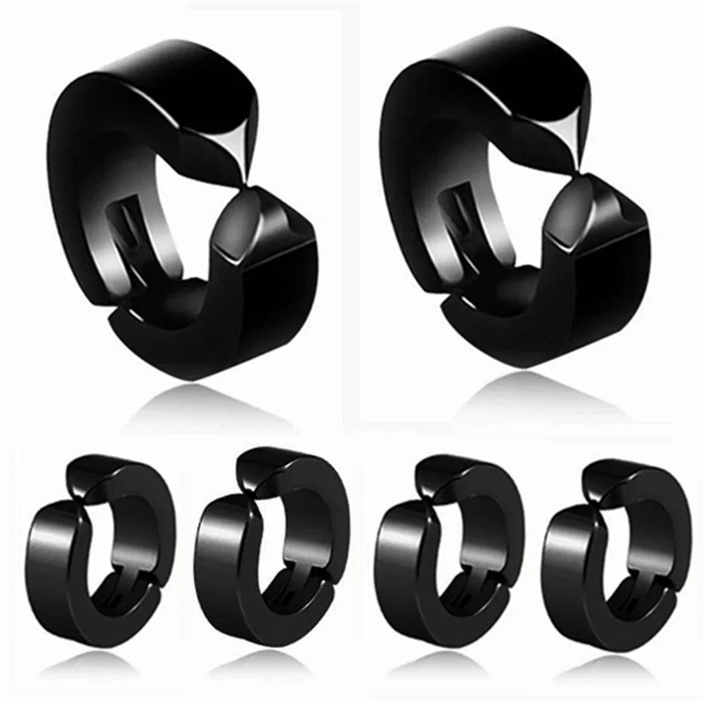 Anime Ear Clips Anime Yoshida Hirofumi Cosplay Earrings Titanium Steel Black Ear Clips Jewelry Halloween Costume Prop Pochita Gift