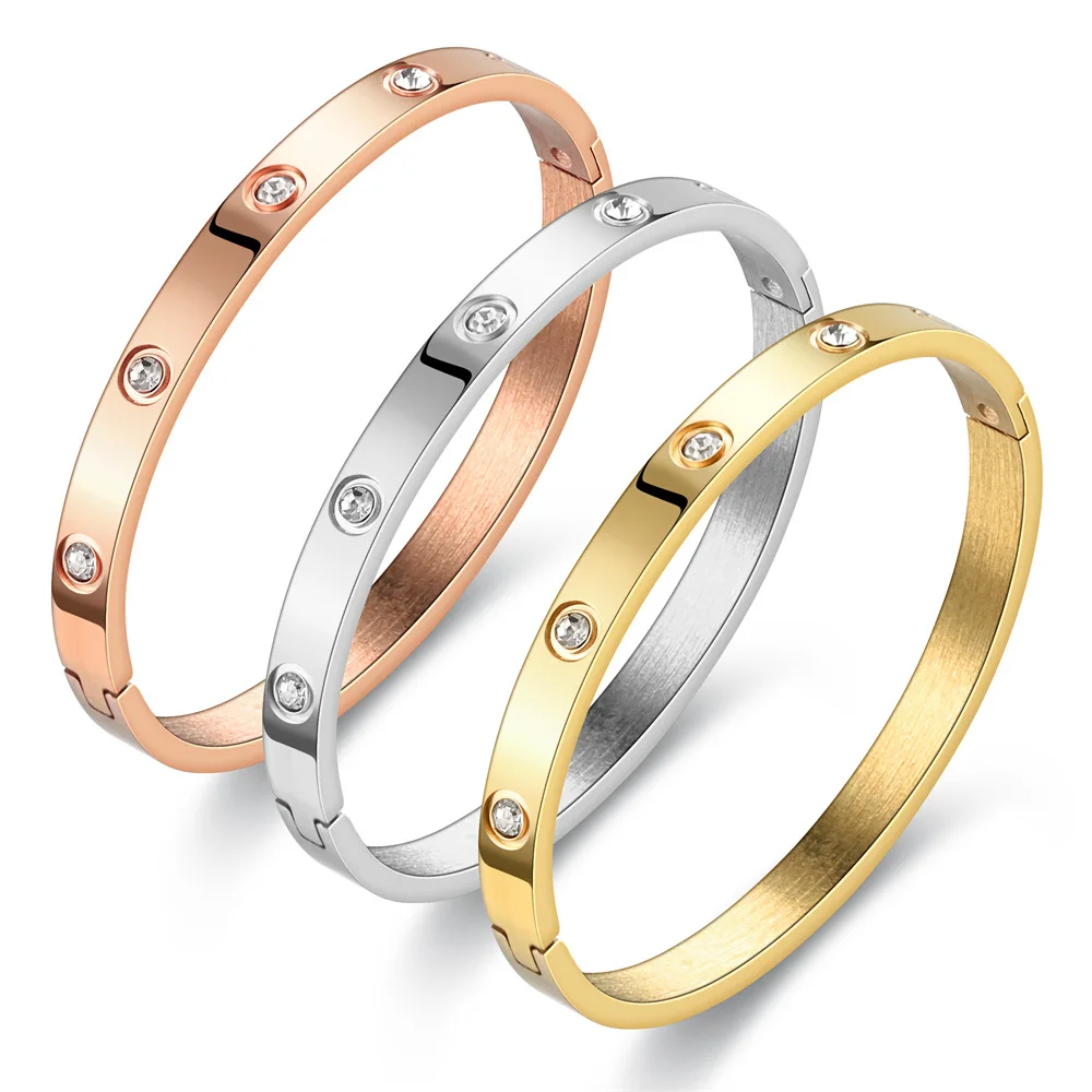 Closed Enamel Color Titanium Steel Stainless Bracelets
