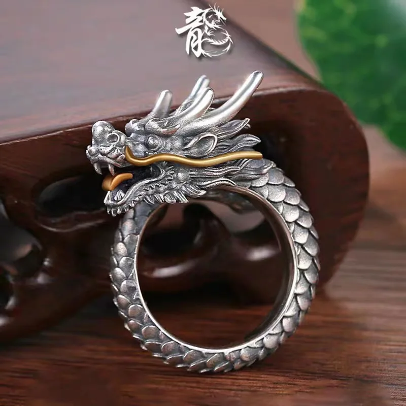 Vintage Chinese Dragon Rings Fashion Rings Jewelry Gifts for
