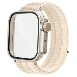 Durable Nylon Strap with Protective PC Case and Sports Bracelet for Huawei Fit 4 (Starlight)