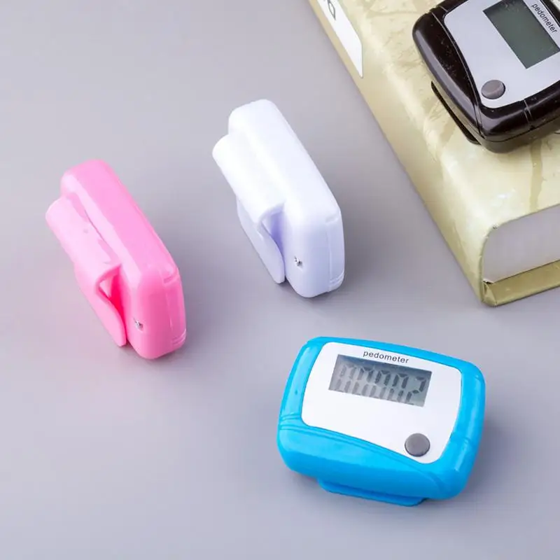Running Step Pedometer Digital LCD Display Walking Distance Monitor Fitness Exercise Pedometer with Clip and Lanyard