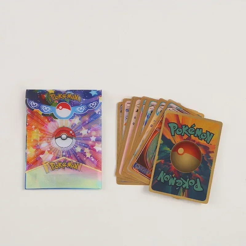 thumbnail image 1 of New Box 10Pcs Cards Colorful 3D Gold Foil Vmax EX GX V Black Silver Card Charizard Pikachu Rare Battle Collection Card, 1 of 5