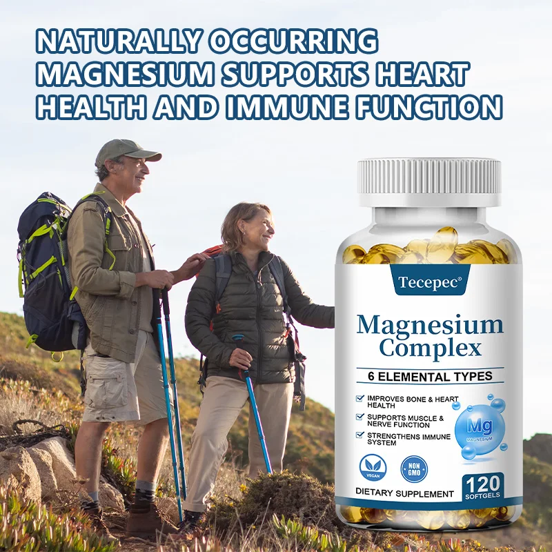 Magnesium Complex Capsules with Zinc & Vitamin D3/B6 - Sleep & Stress Relief, Support Bone Muscle Heart Health & Anxiety Relief S642b060f94d642bc97b378b1f1a6b467Z