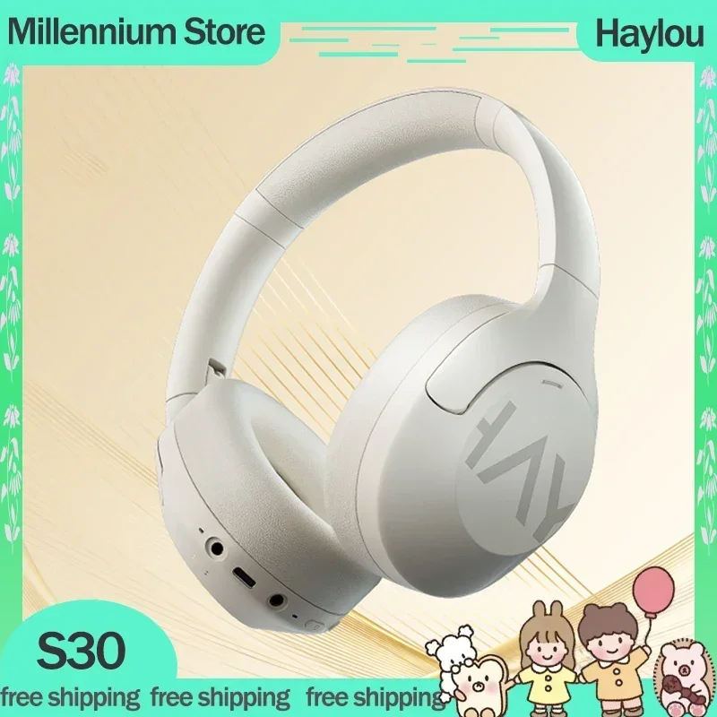 

Haylou S30 Bluetooth Wireless Headphone With Microphone Low Delay ANC Active Noise ReductionEarphones Long Endurance Headsets