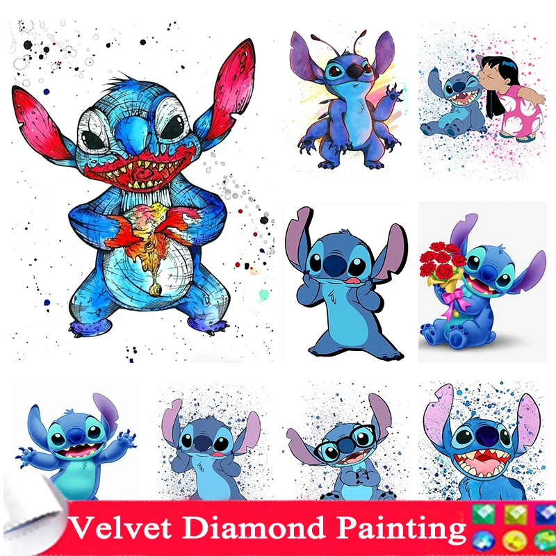 Diamond Painting Lilo Stitch Round  Diy Diamond Painting Lilo Stitch -  Diamond - Aliexpress