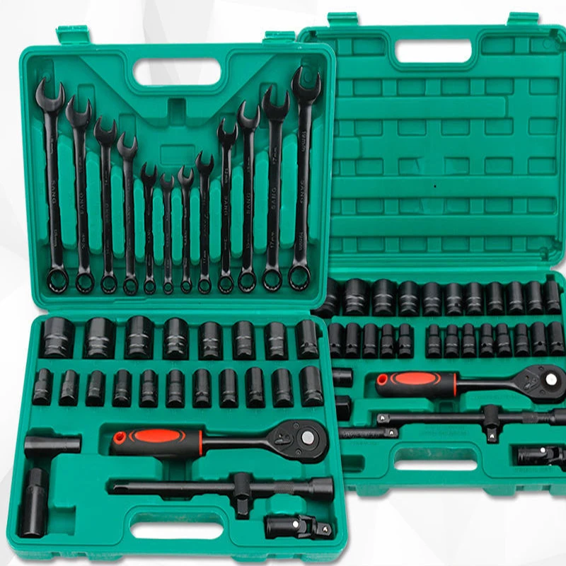 Tool Set Hand Tools for Car Repair Ratchet Spanner Wrench Socket Set