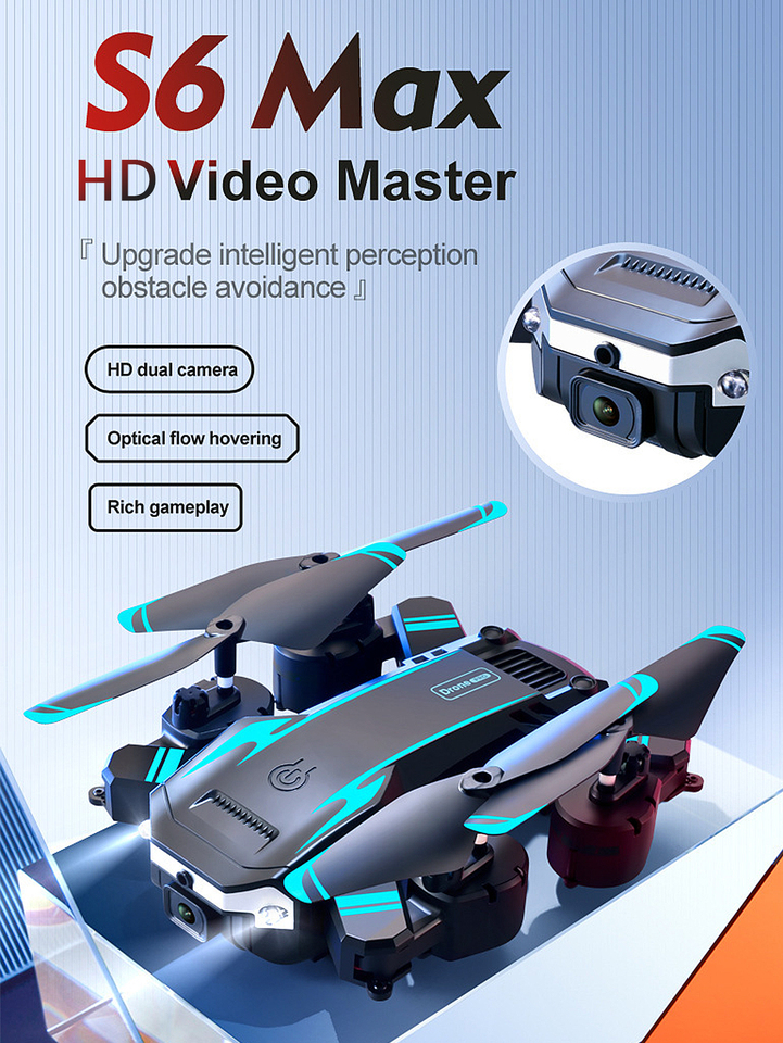 S6 New Professional Foldable Quadcopter Aerial Drone S6 HD Camera GPS RC Helicopter FPV WIFI Obstacle Avoidance Toy Gifts