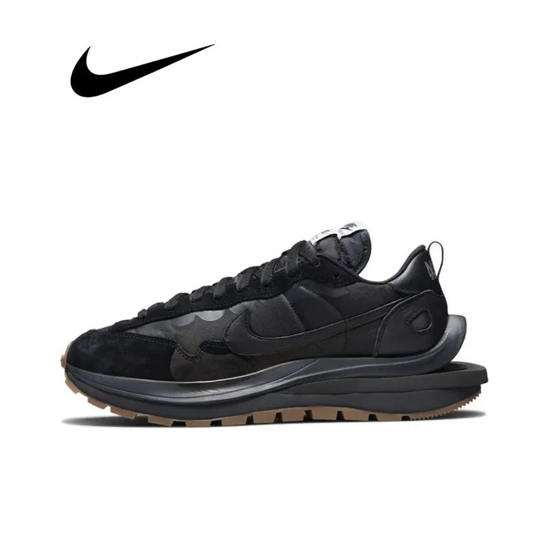 Nike X Sacai Vaporwaffle Nero E Gomma Da Uomo Classici Da Donna Sneakers Sportive All'Aperto