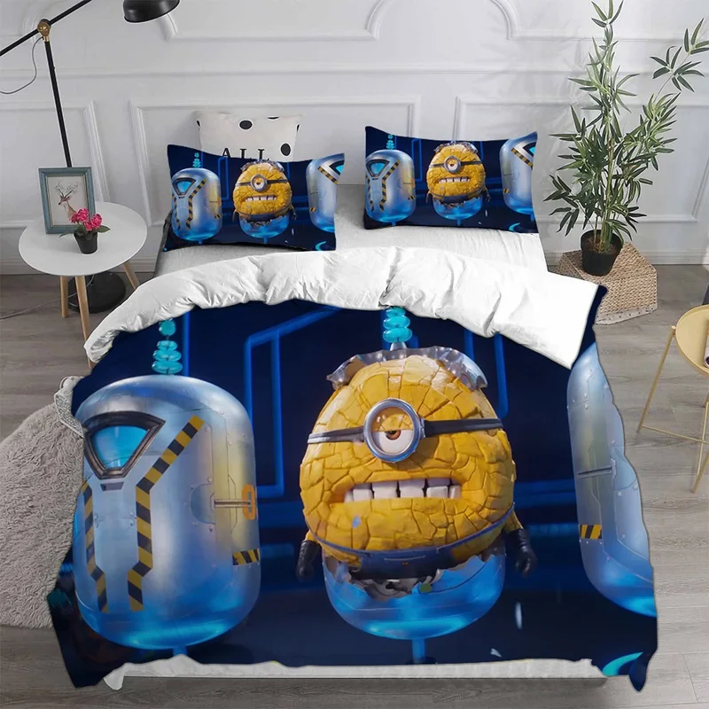 Despicable Me 4 Bedding Sets Comforter Quilt Bed Cover Duvet Cover Pillow Case 2-3 Pieces Sets Kids Adult Size 2