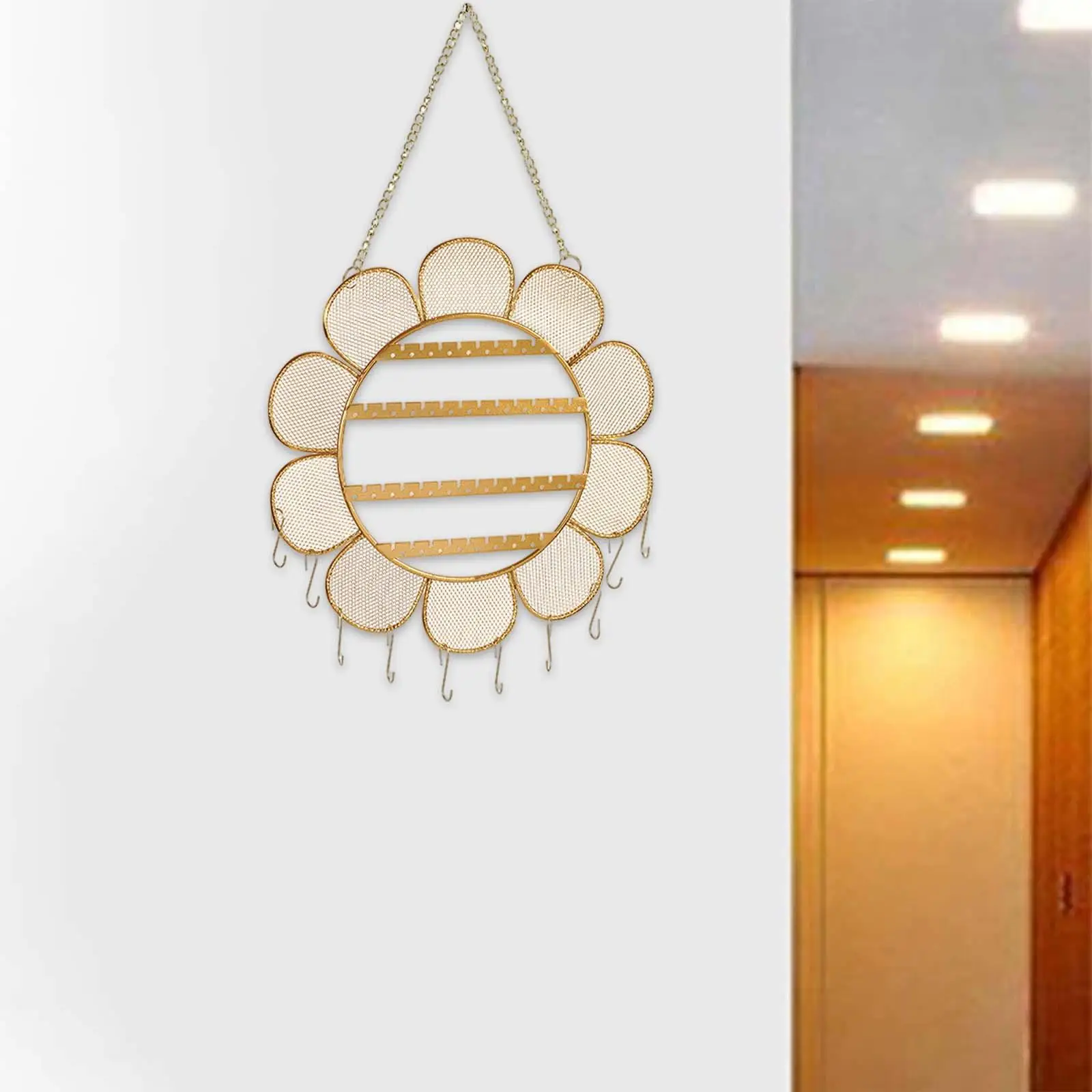 걸이식 귀걸이 거치대, 세련된 보석 보관 솔루션, 목걸이 및 댕글용 후크 포함