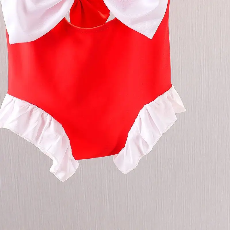 Lovely Red Bowknot Swimwear for Little Girl, Cute Swimsuits for Baby Girl