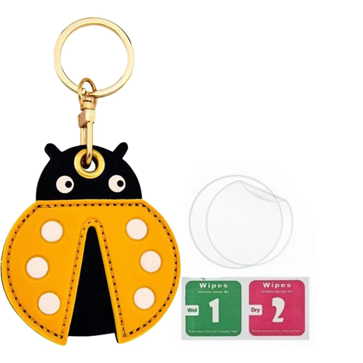 Premium Leather Keychain with Braided Rope - Protective Cover and Anti-Scratch Design