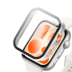 Custodia in Vetro Rinforzato per Huawei Watch Fit – Protezione per Schermo in Vetro Temperato e Parafango Rigido in PC