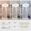 Modern silent LED small ceiling fan with light remote control smart ceiling fan bedroom decoration E27 bedroom kitchen toilet 3